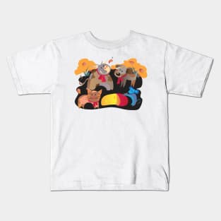 autumn animals Kids T-Shirt